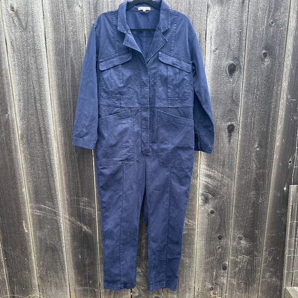 Alex Mill standard long sleeve jumpsuit, Blue Long sleeve utility size XL - Picture 1 of 6